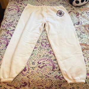 Victoria's Secret White Sweatpants with Logo